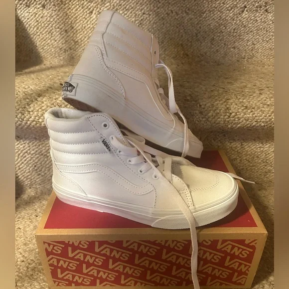 Vans Filmore White High Top Sneakers - Picture 1 of 12
